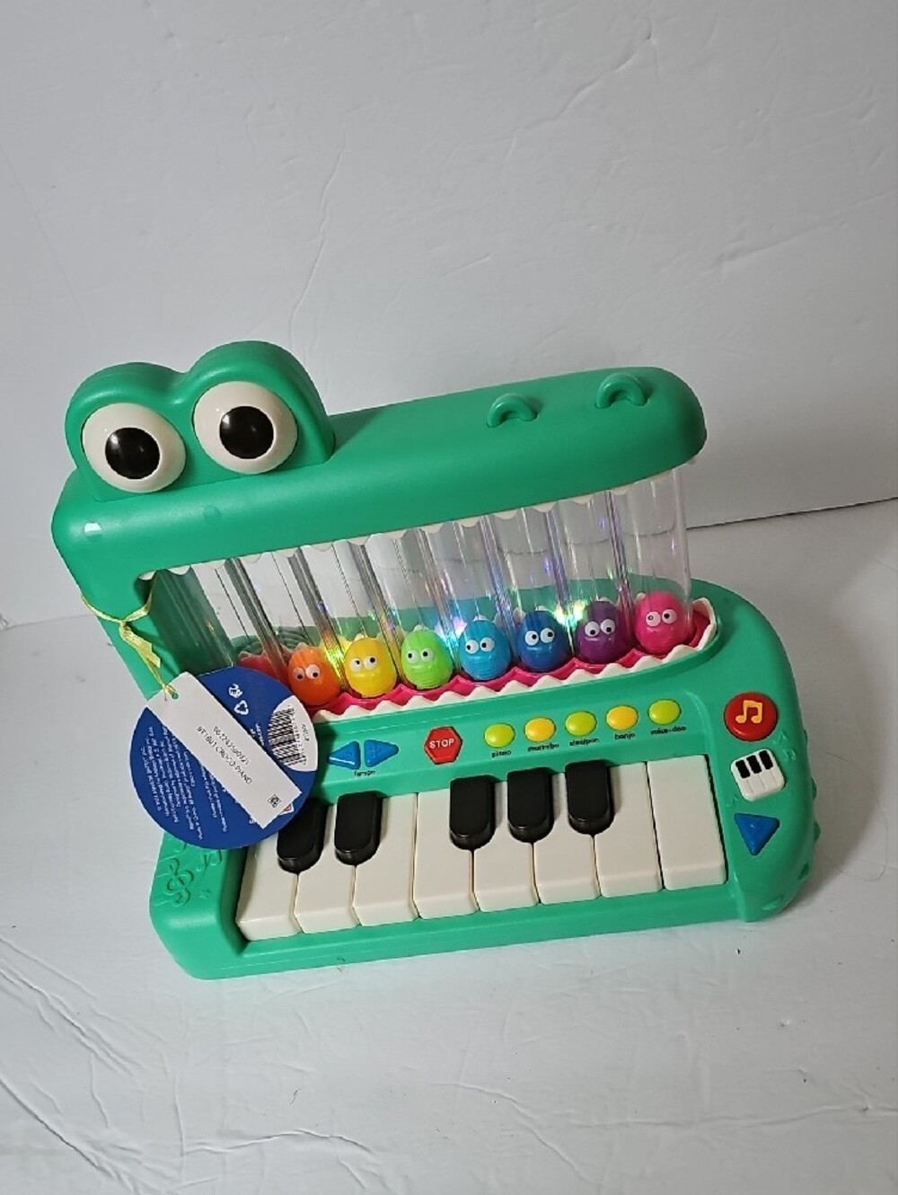 BATTAT Croco Pop Piano Toy - Green - Kids Musical Light-up Keyboard NWT